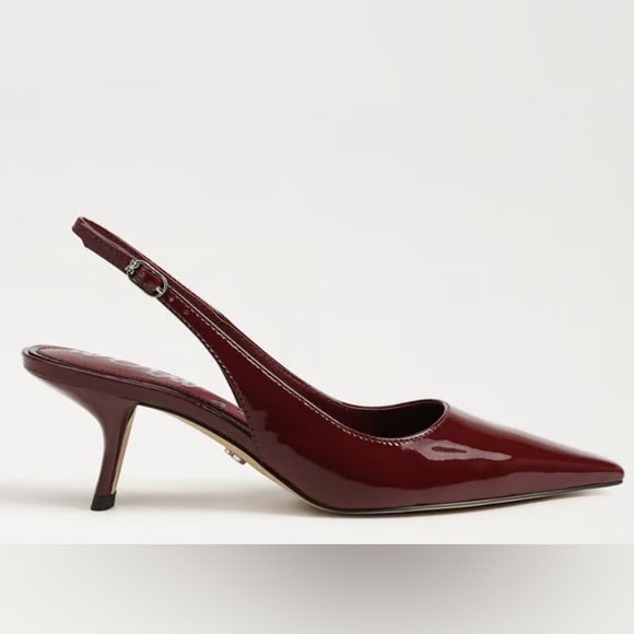 Sam Edelman French Merlot Patent Leather Bianka Slingback Pumps Size 9 - Picture 3 of 13